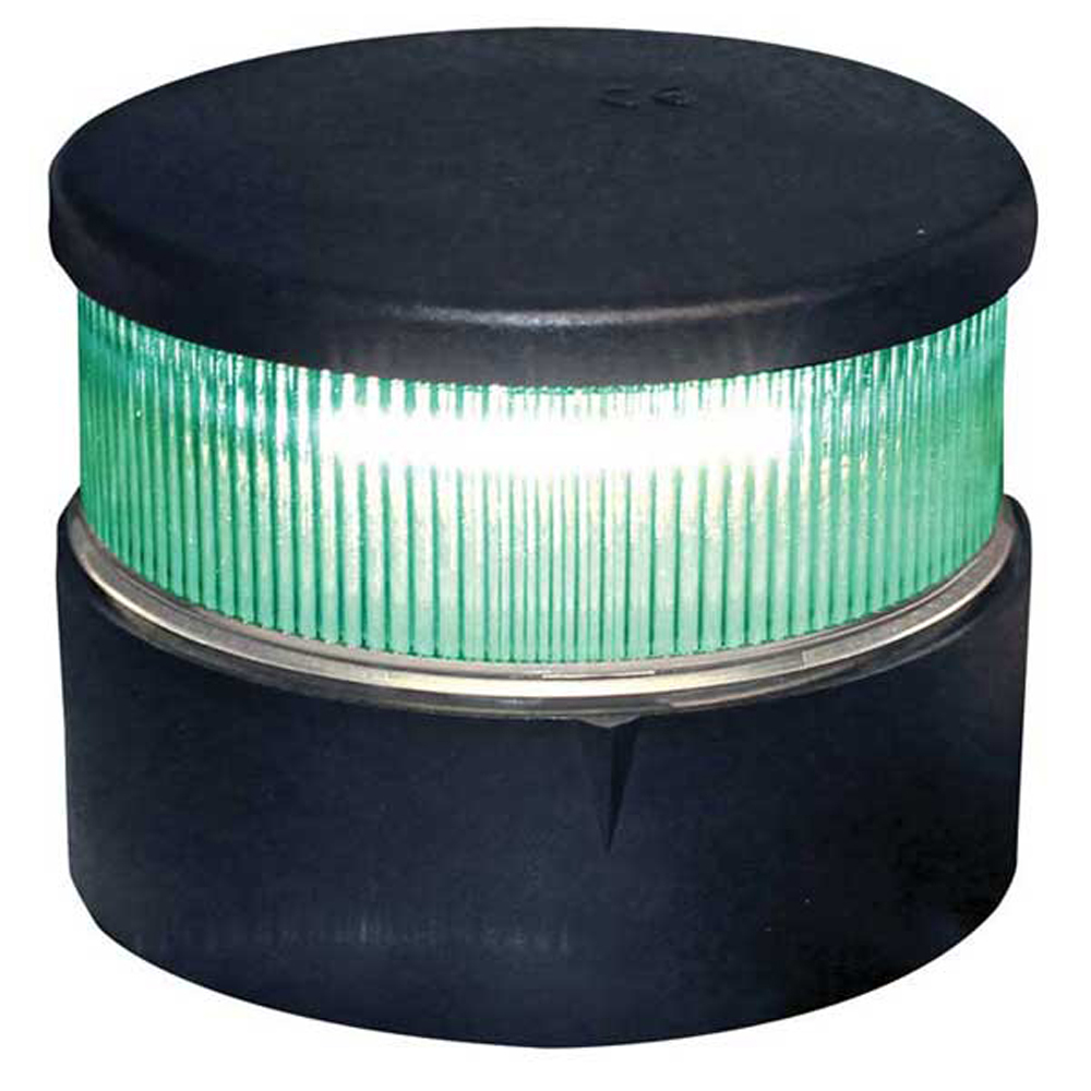 Aqua Signal Series 34 All-Round Mast Mount Light - Green LED - Black Housing CD-78561