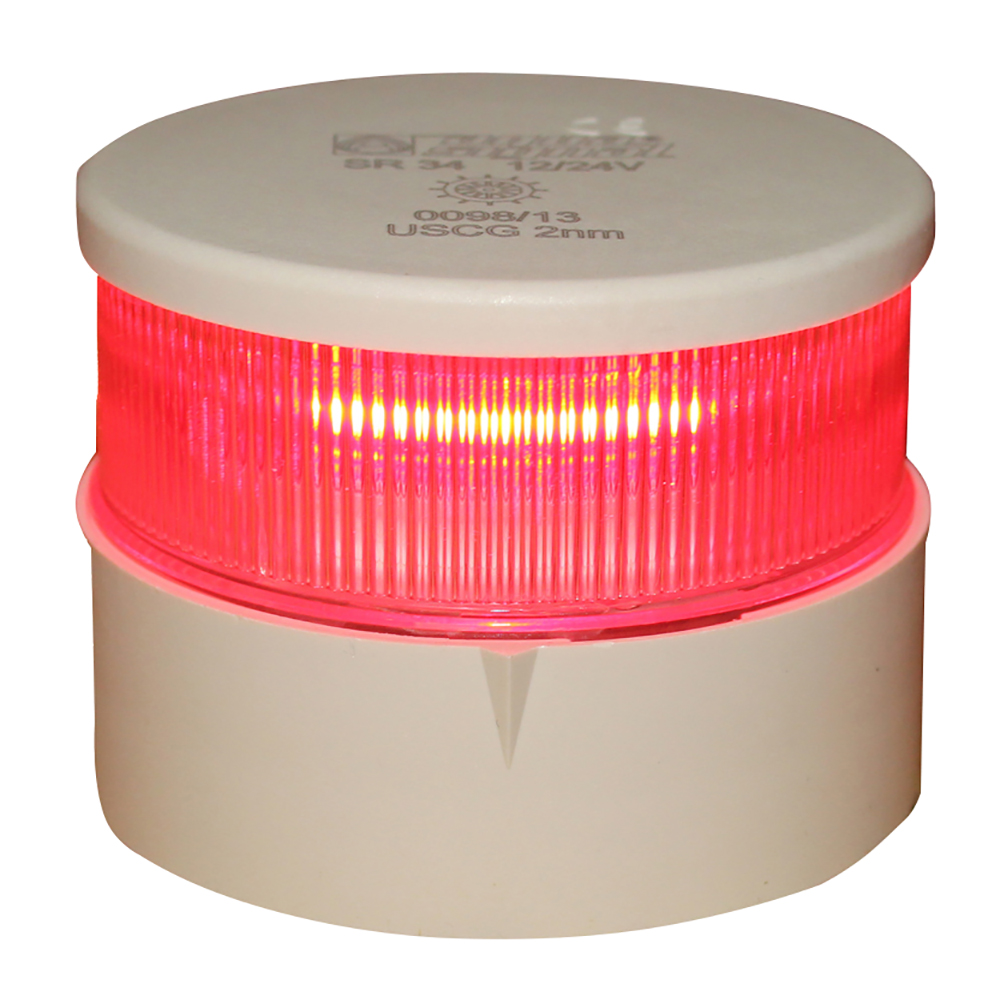 Aqua Signal Series 34 All-Round Mast Mount Light - Red LED - White Housing CD-78564