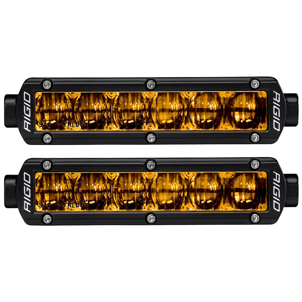 image for RIGID Industries 6″ SR-Series SAE Compliant Fog Light – Black w/Yellow Light
