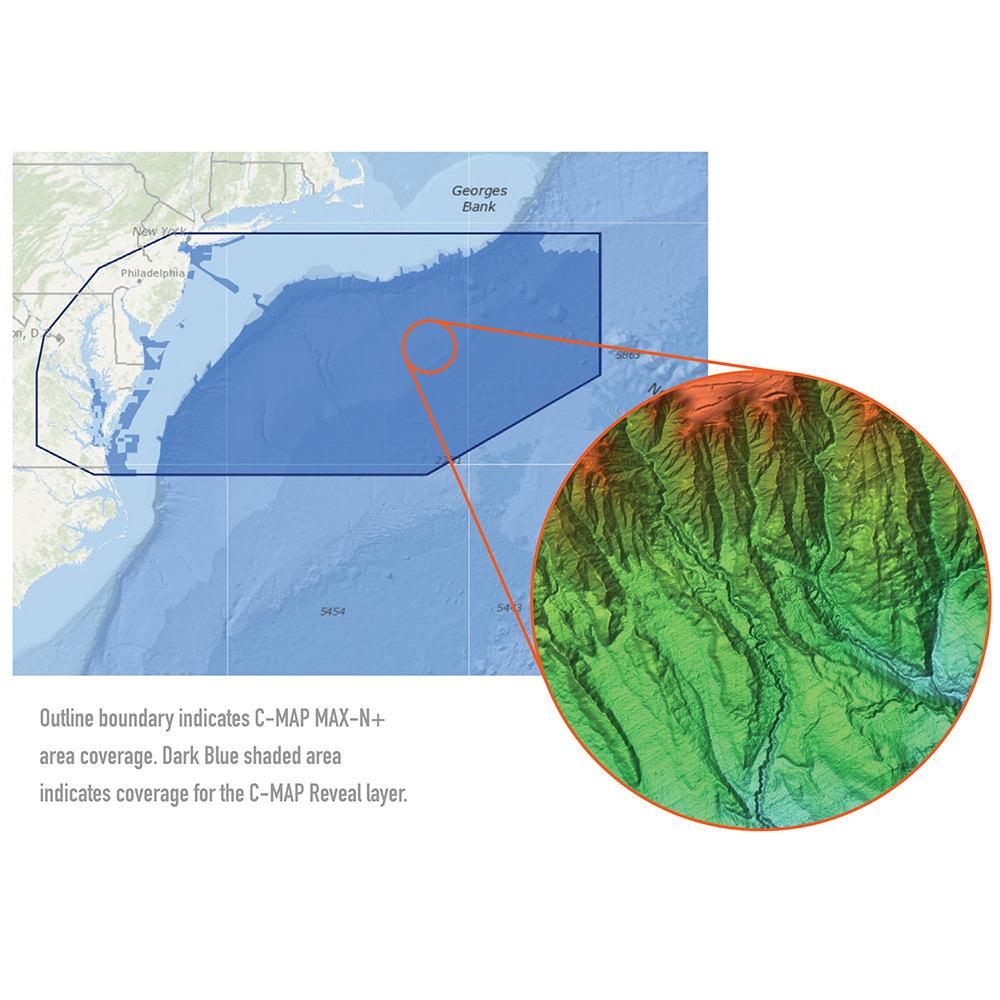 C Map Reveal Us Atlantic Rhode Island To Virginia Block Island Ri To Norfolk Va