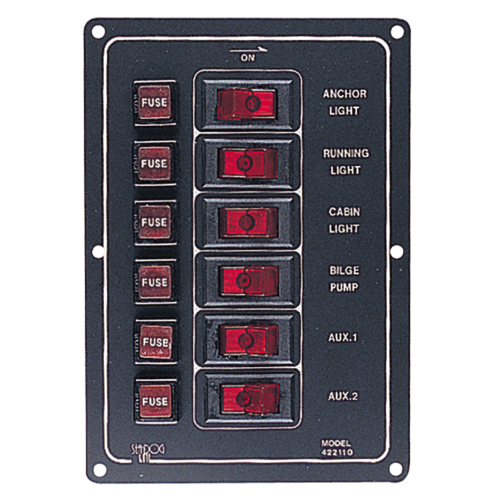 image for Sea-Dog Aluminum Switch Panel Vertical – 6 Switch