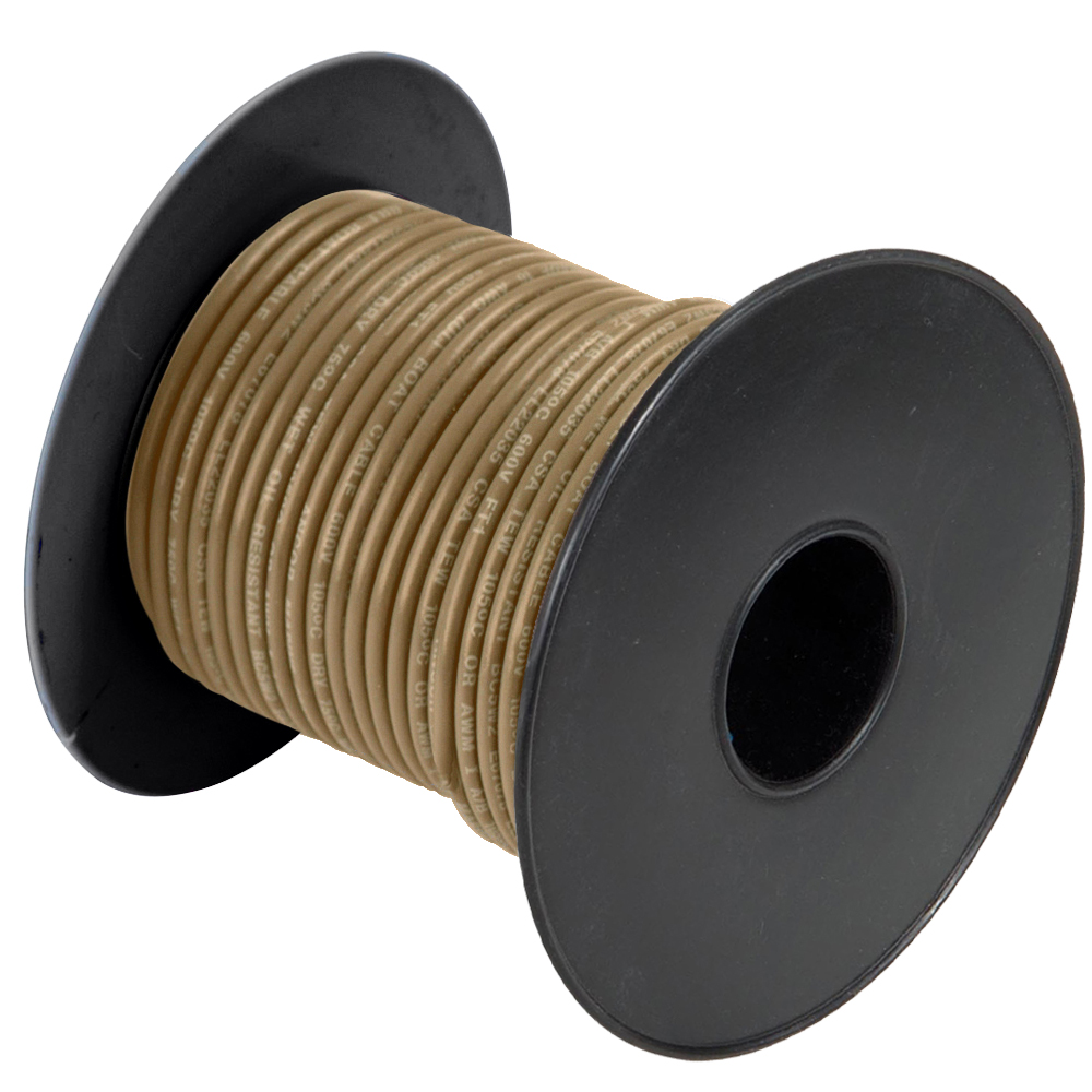 image for Cobra Wire 14 Gauge Flexible Marine Wire – Tan – 250'