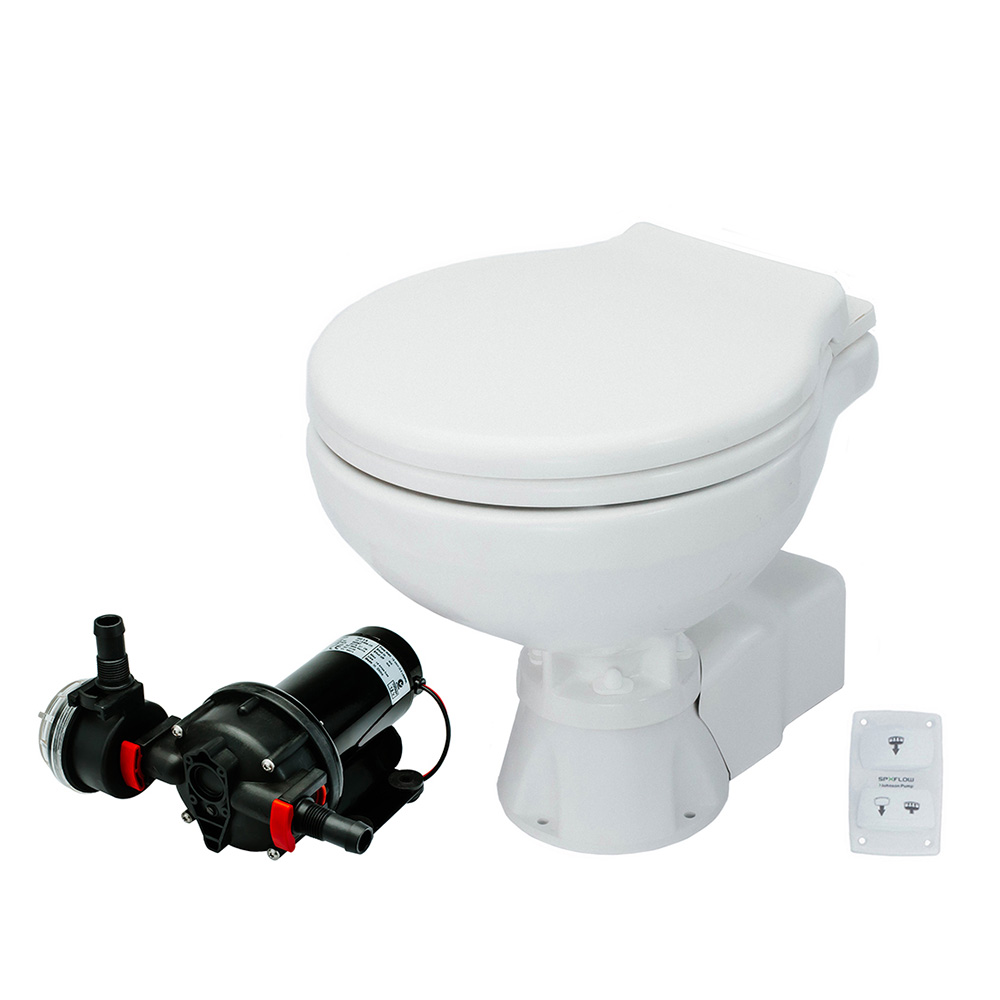 Johnson Pump AquaT Toilet Electric Compact - 12V with Pump - 80-47231-01