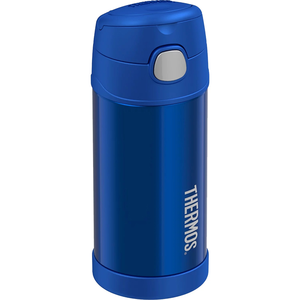image for Thermos FUNtainer® Stainless Steel Insulated Blue Water Bottle w/Straw – 12oz