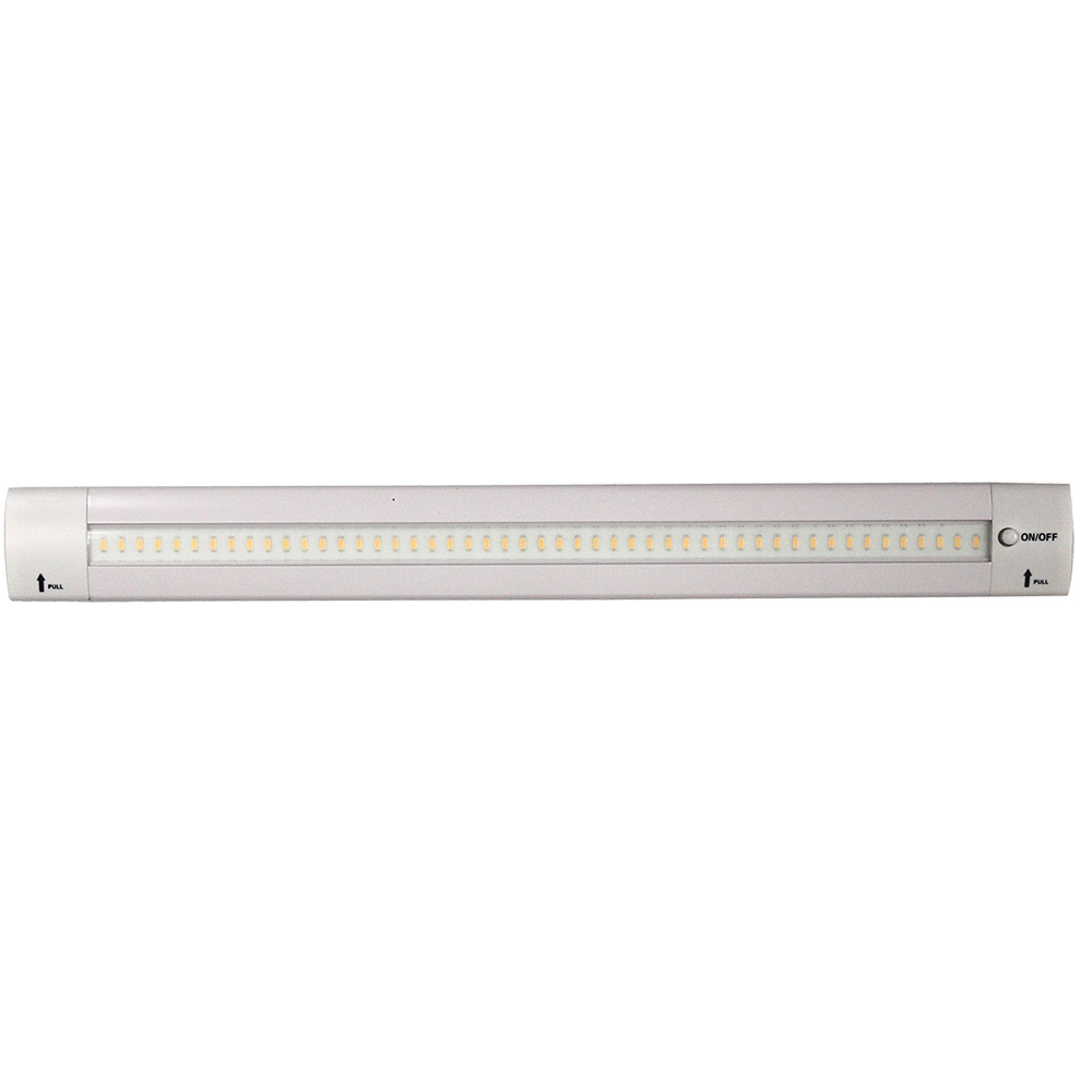 image for Lunasea 12″ Adjustable Angle LED Light Bar – w/Push Button Switch – 12VDC – Warm White