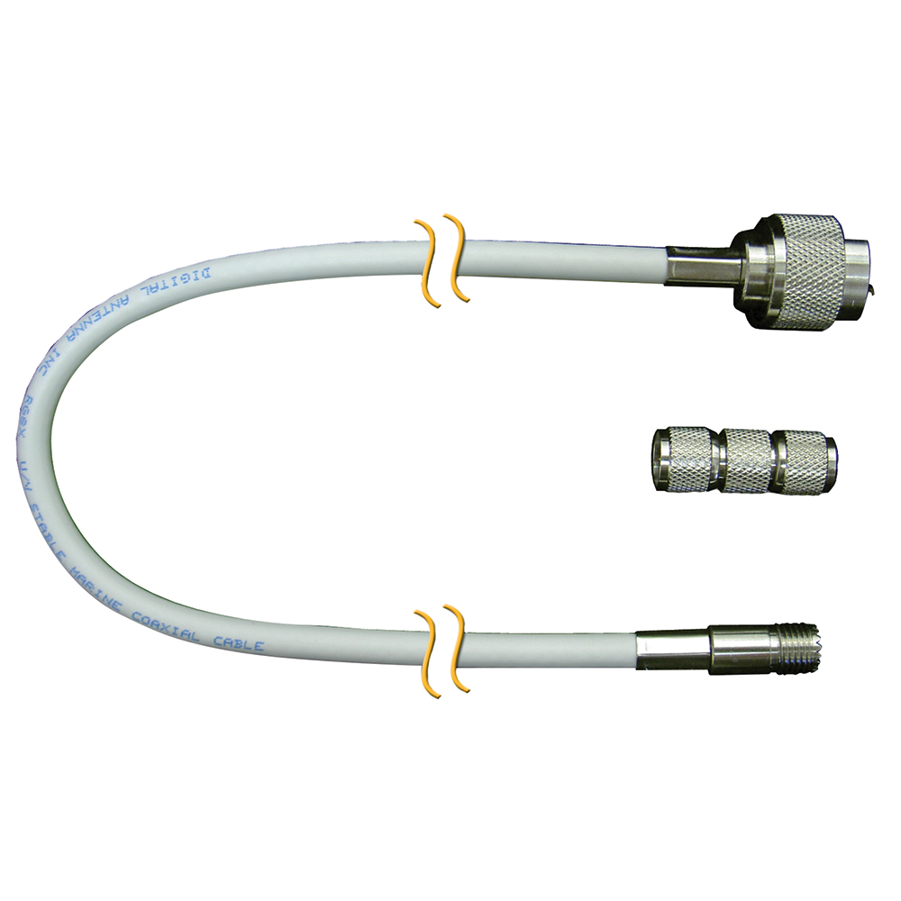 image for Digital Antenna RG-8X Cable w/N Male, Mini-UHF Female – 20'