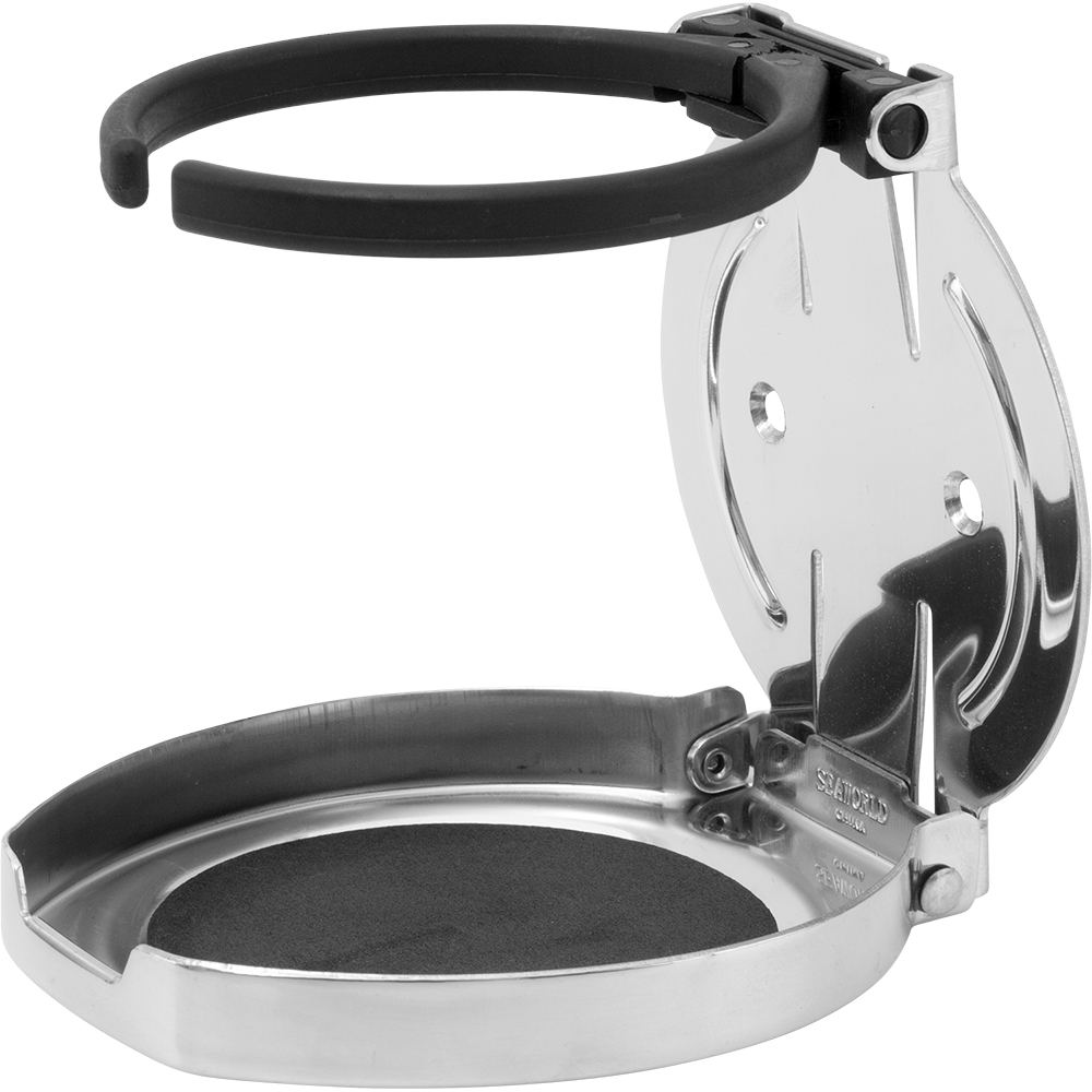image for Sea-Dog Adjustable Folding Drink Holder – 304 Stainless Steel