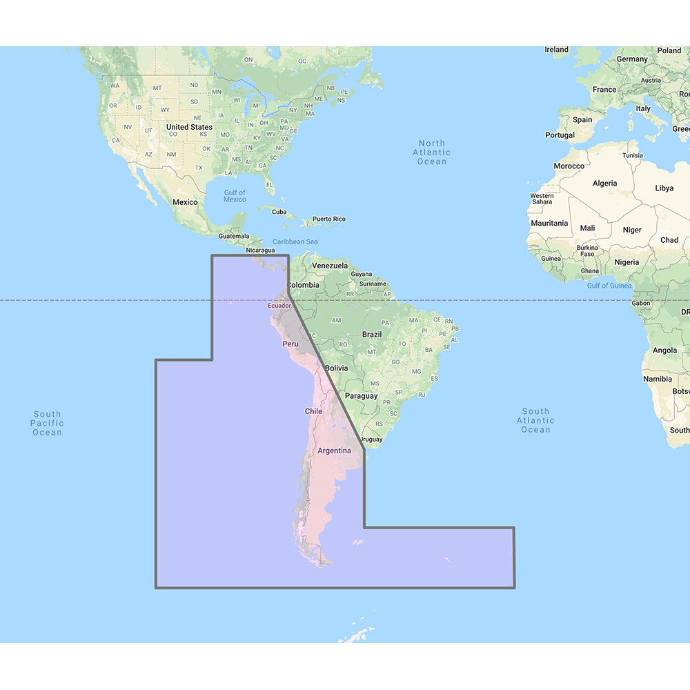 Furuno South America West Coast - Costa Rica to Chile to Falklands Vector Charts - Unlock Code - MM3-VSA-500