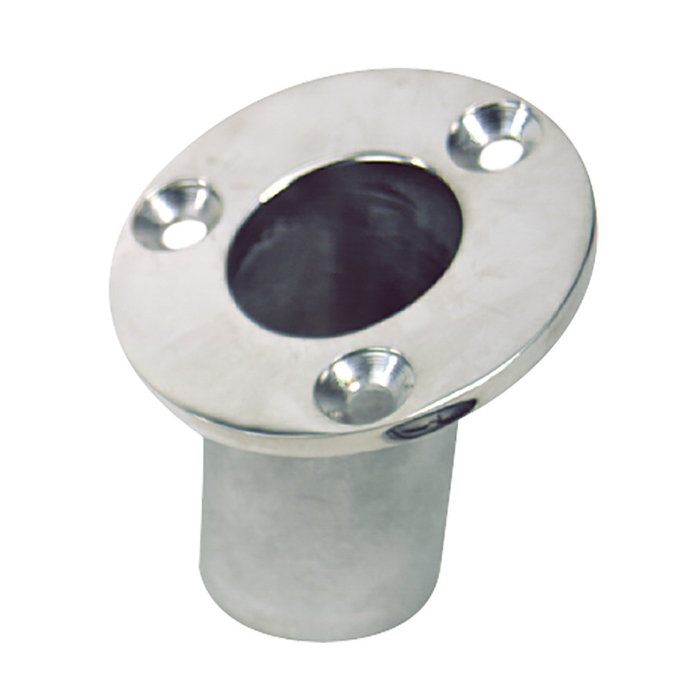 image for Sea-Dog Flush Mount Flagpole Socket – 25° – 1-1/4″ ID – 316 Stainless Steel