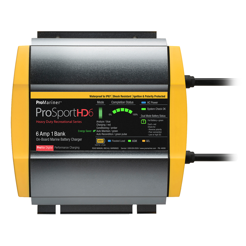 ProMariner ProSportHD 6 Gen 4 - 6 Amp - 1 Bank Battery Charger - 44006