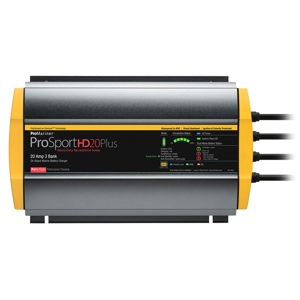 ProMariner ProSportHD 20 Plus Gen 4 - 20 Amp - 3 Bank Battery Charger - 44021