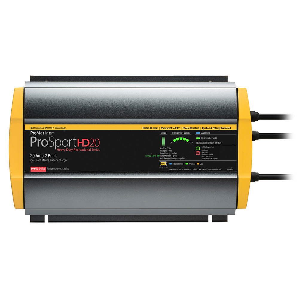 ProMariner ProSportHD 20 Global Gen 4 - 20 Amp - 2 Bank Battery Charger - 44028