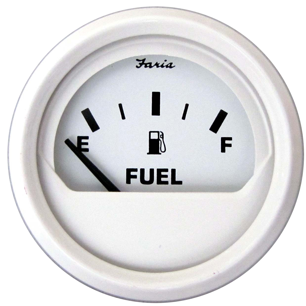 image for Faria Dress White 2″ Fuel Level Gauge (Metric)