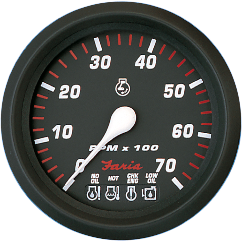 image for Faria Professional Red 4″ Tachometer – 7,000 RPM w/System Check