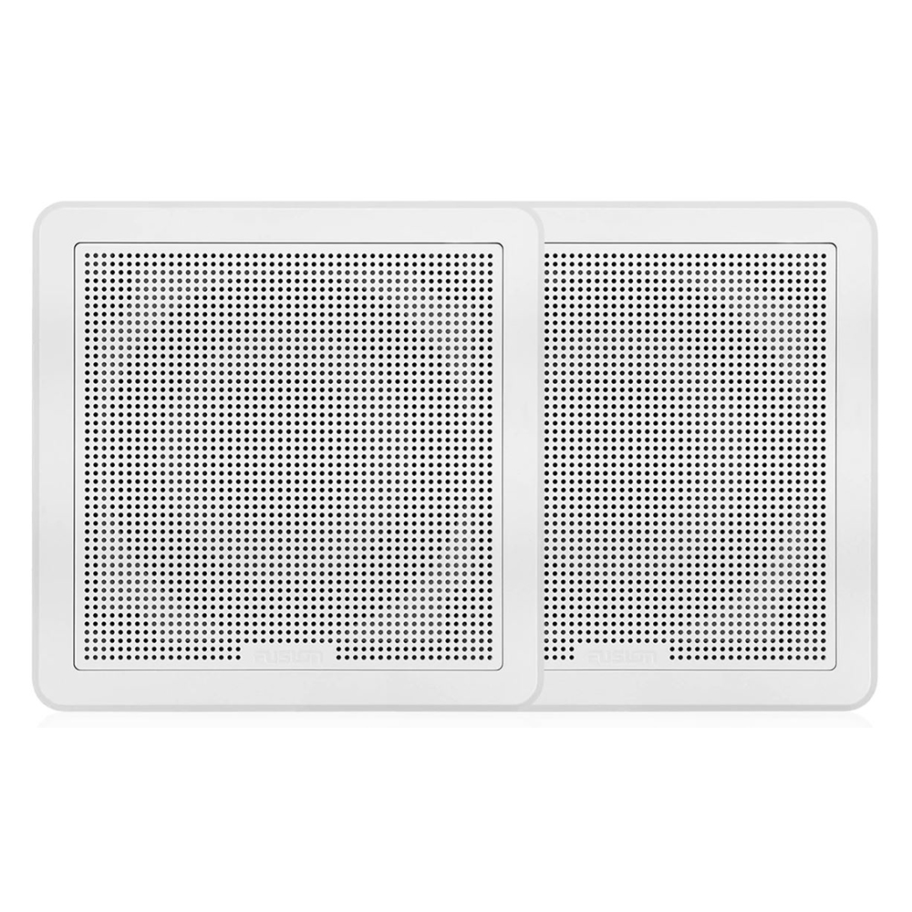 image for Fusion FM-F77SW FM Series 7.7″ Flush Mount Square Marine Speakers – White Grill – 200W