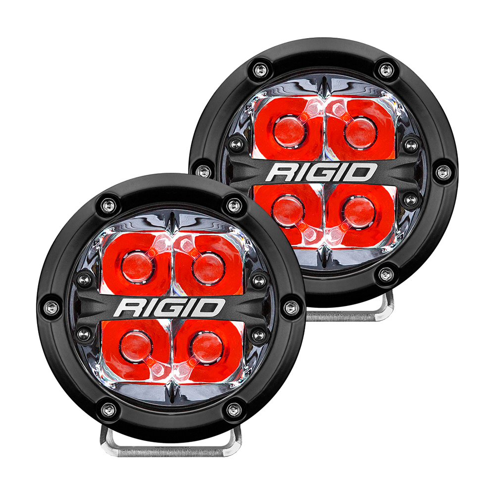 image for RIGID Industries 360-Series 4″ LED Off-Road Spot Beam w/Red Backlight – Black Housing