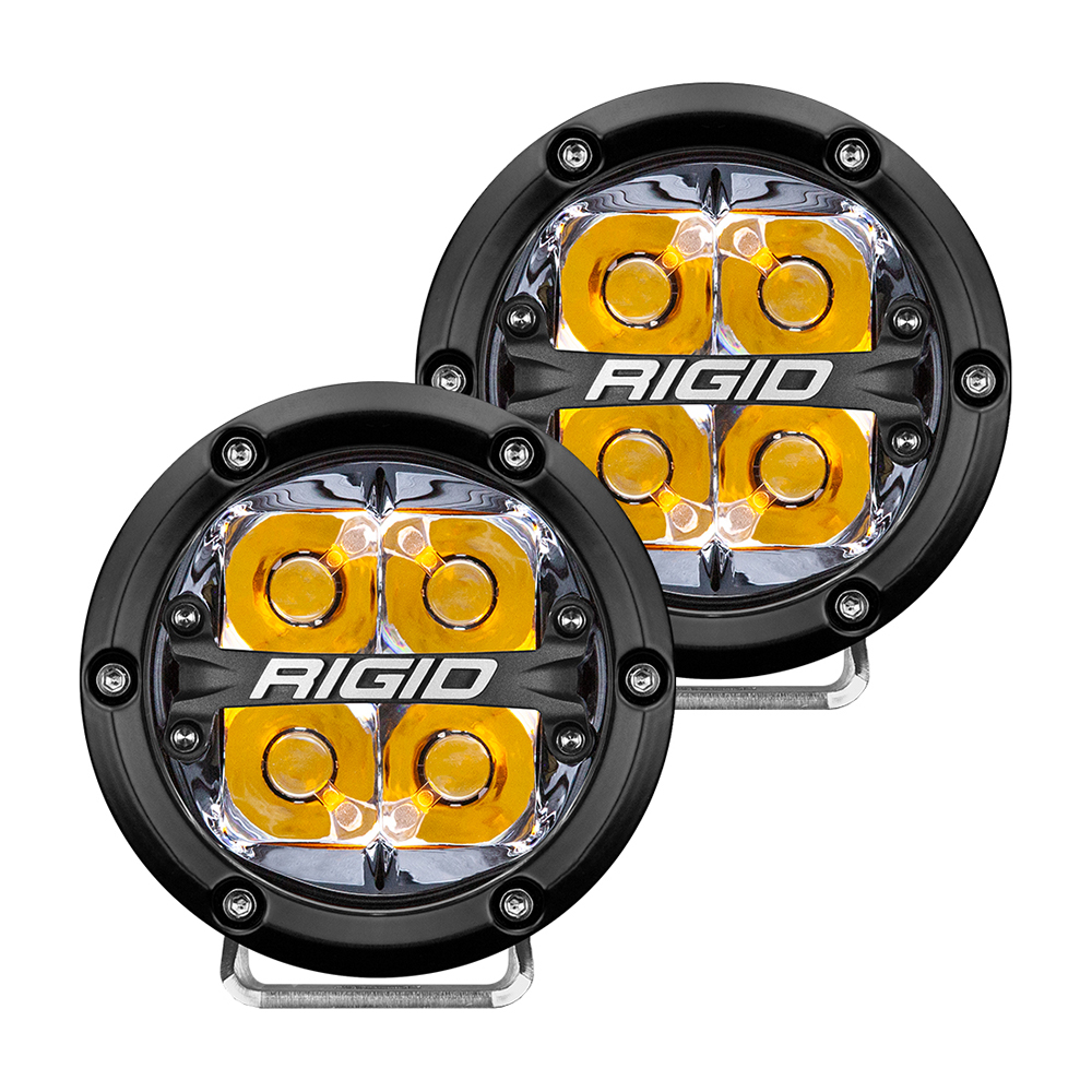 image for RIGID Industries 360-Series 4″ LED Off-Road Spot Beam w/Amber Backlight – Black Housing