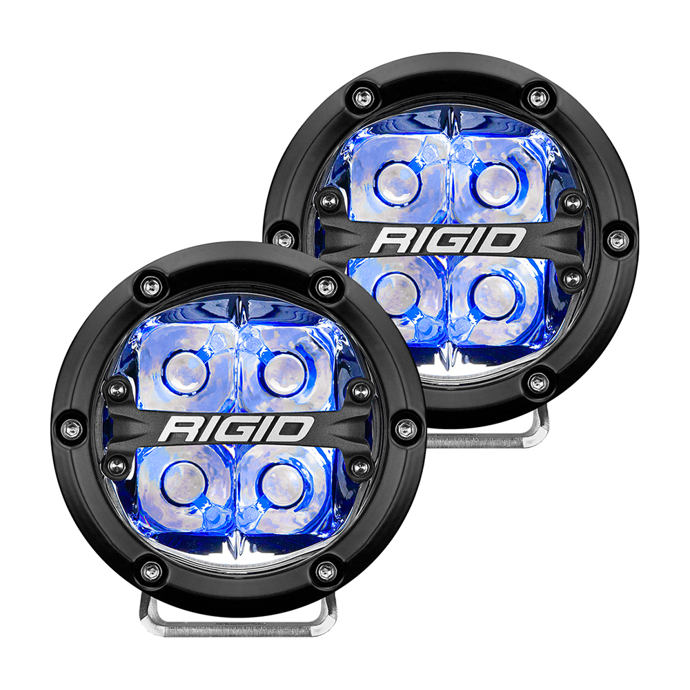 image for RIGID Industries 360-Series 4″ LED Off-Road Spot Beam w/Blue Backlight – Black Housing