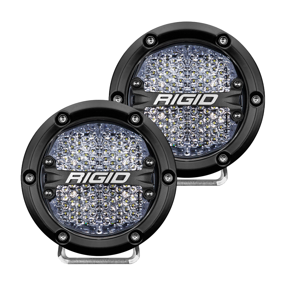 image for RIGID Industries 360-Series 4″ LED Off-Road Fog Light Diffused Beam w/White Backlight – Black Housing