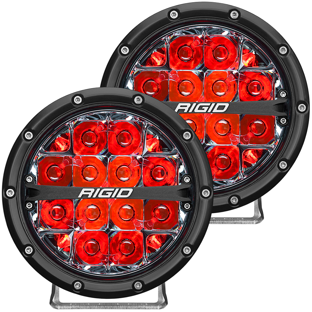 image for RIGID Industries 360-Series 6″ LED Off-Road Fog Light Spot Beam w/Red Backlight – Black Housing