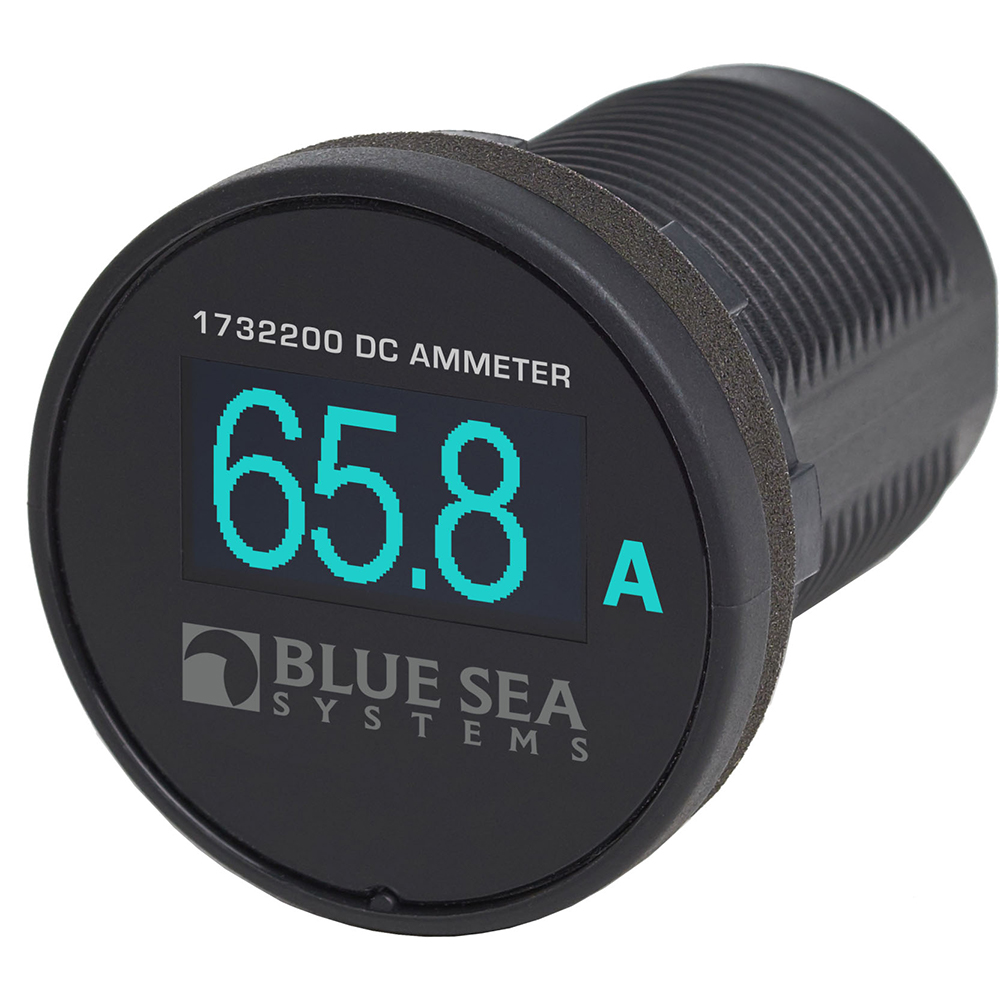 image for Blue Sea 1732200 Mini OLED Ammeter – Blue