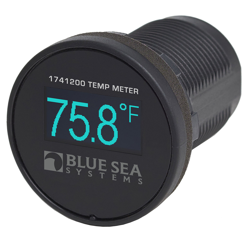 image for Blue Sea 1741200 Mini OLED Temperature Monitor – Blue