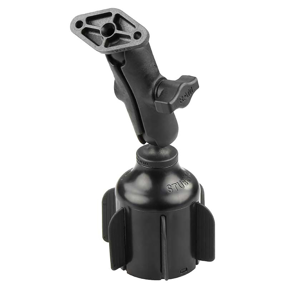 image for RAM Mount RAM® Stubby™ Cup Holder Mount w/Diamond Plate
