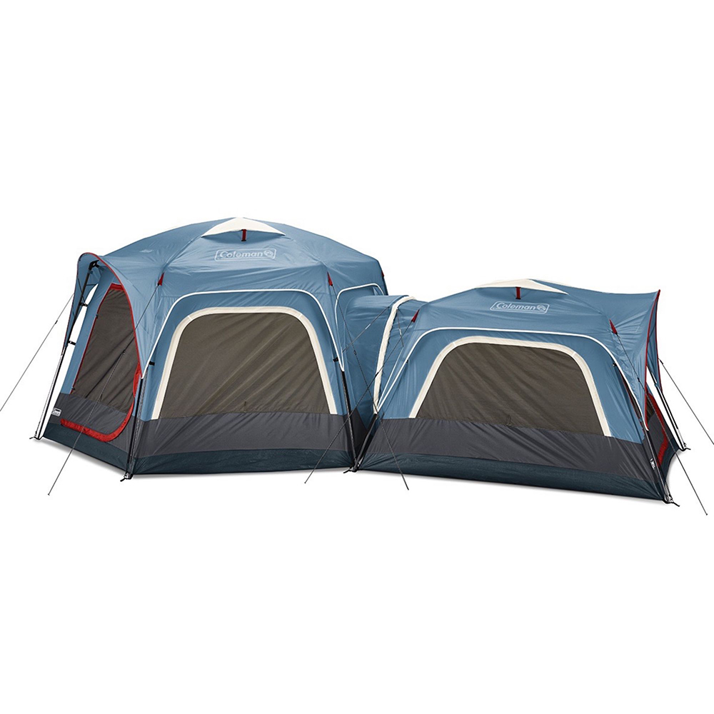 image for Coleman 3-Person & 6-Person Connectable Tent Bundle w/Fast Pitch Setup – Set of 2 – Blue