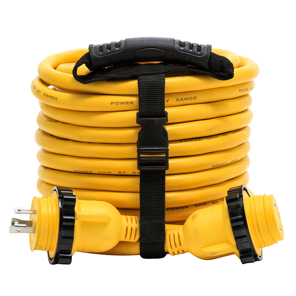 image for Camco 30 Amp Power Grip Marine Extension Cord – 50' M-Locking/F-Locking Adapter