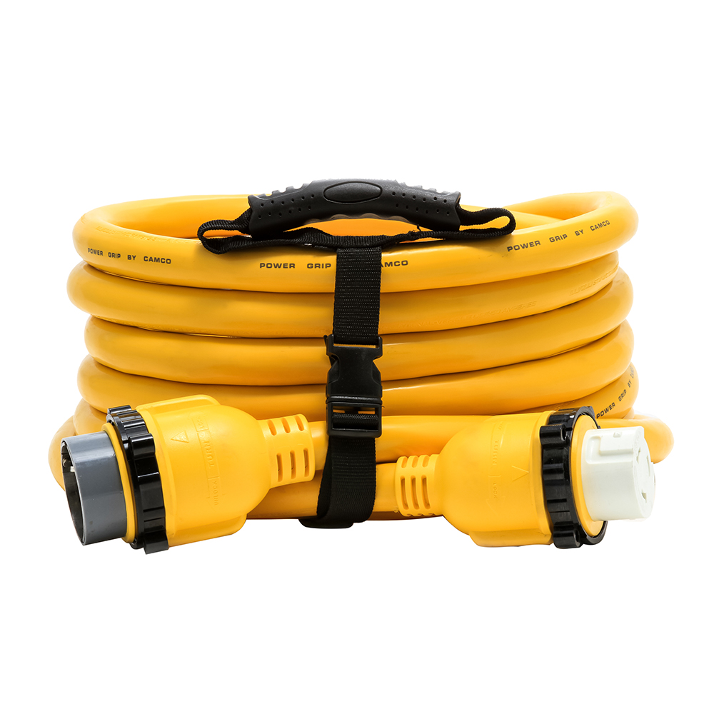 image for Camco 50 Amp Power Grip Marine Extension Cord – 25' M-Locking/F-Locking Adapter