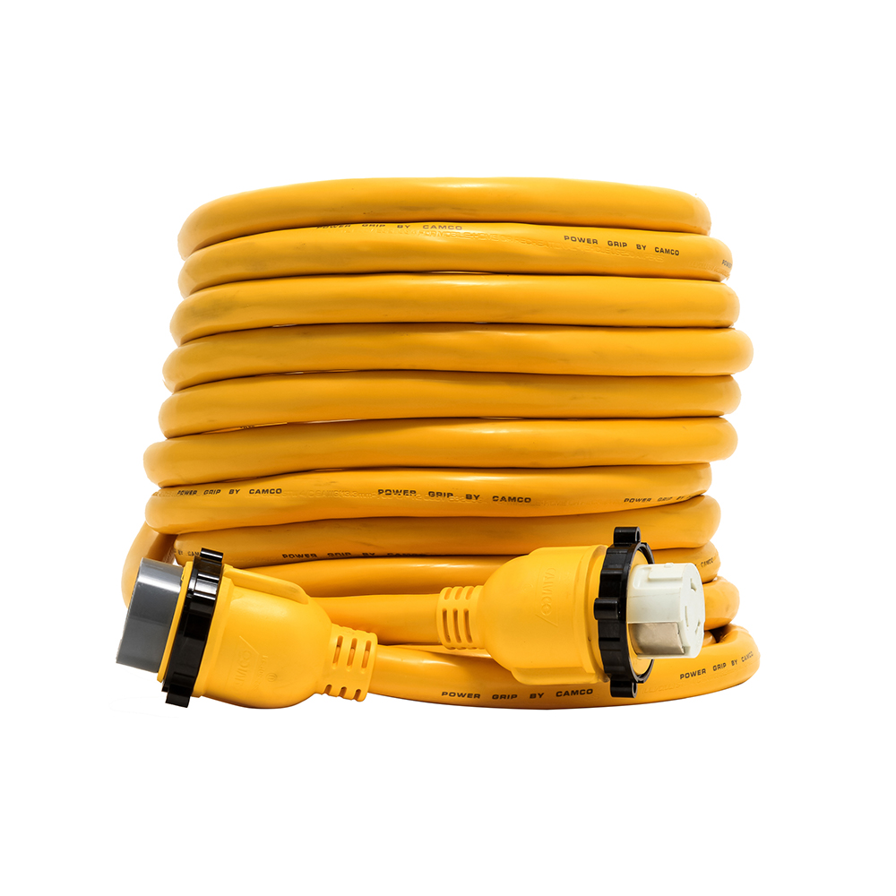 image for Camco 50 Amp Power Grip Marine Extension Cord – 50' M-Locking/F-Locking Adapter