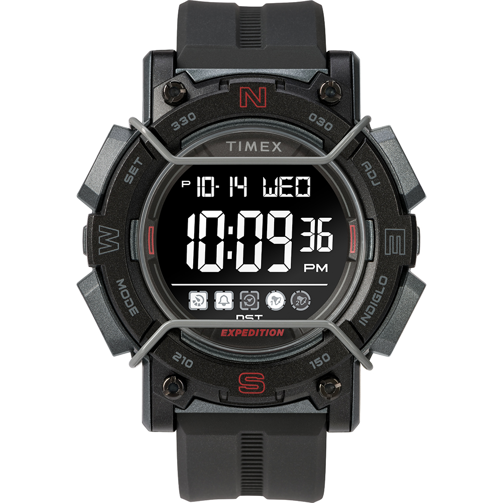 image for Timex Expedition Digital Face 47mm – Black Screen w/Black Resin Strap