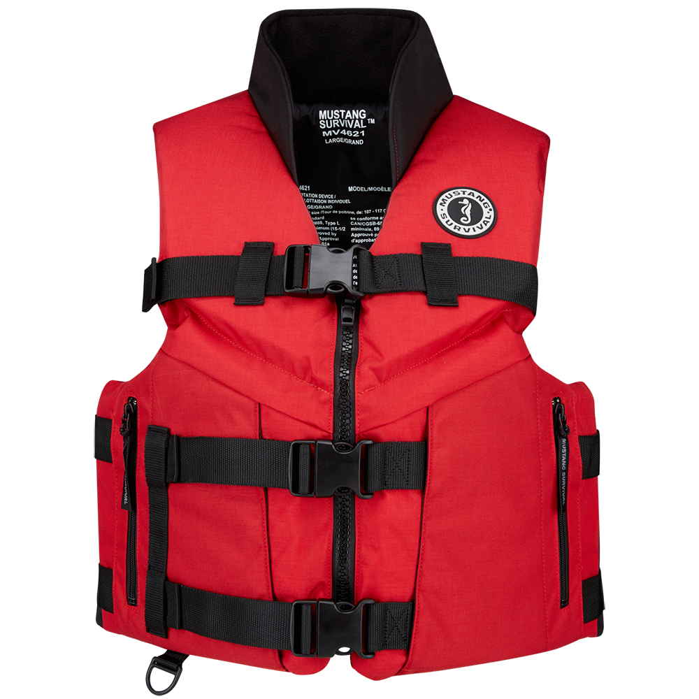 image for Mustang Accel 100 Fishing Vest – Medium – Red/Black