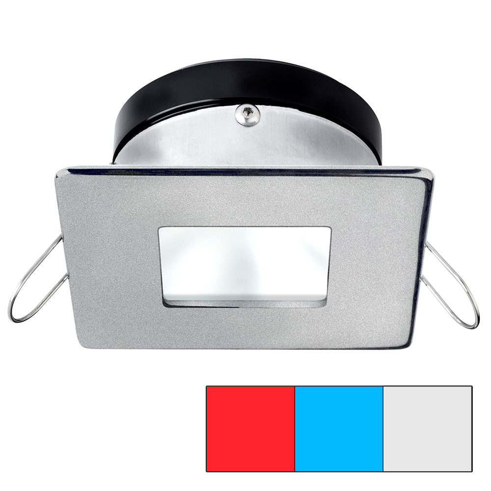 image for i2Systems Apeiron A1120 Spring Mount Light – Square/Square – Red, Cool White & Blue – Brushed Nickel