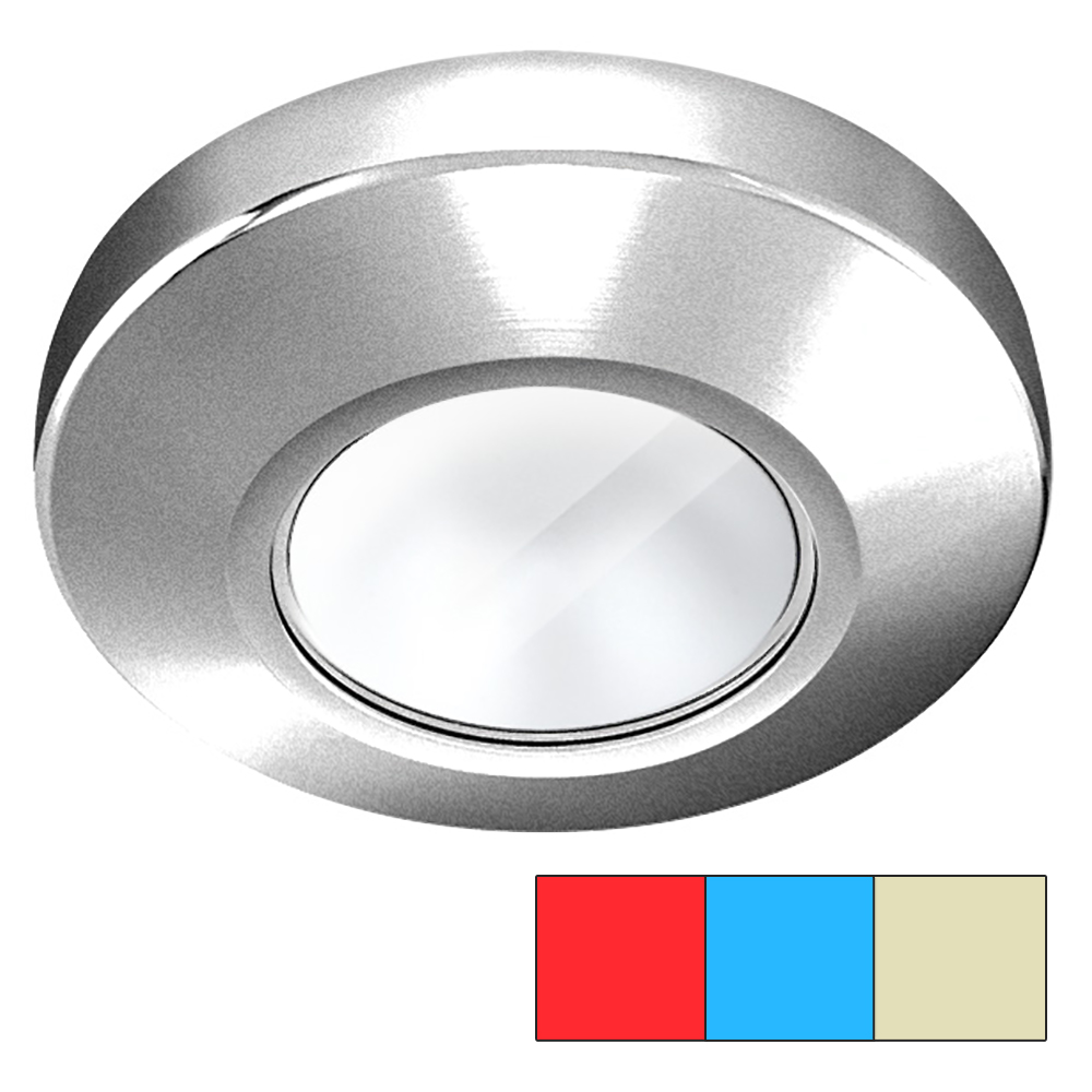 image for i2Systems Profile P1120 Tri-Light Surface Light – Red, Warm White & Blue – Brushed Nickel Finish