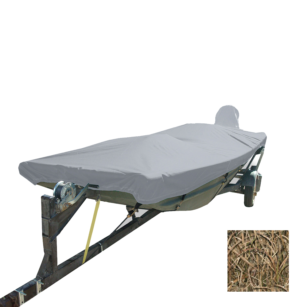 image for Carver Performance Poly-Guard Styled-to-Fit Boat Cover f/12.5' Open Jon Boats – Shadow Grass