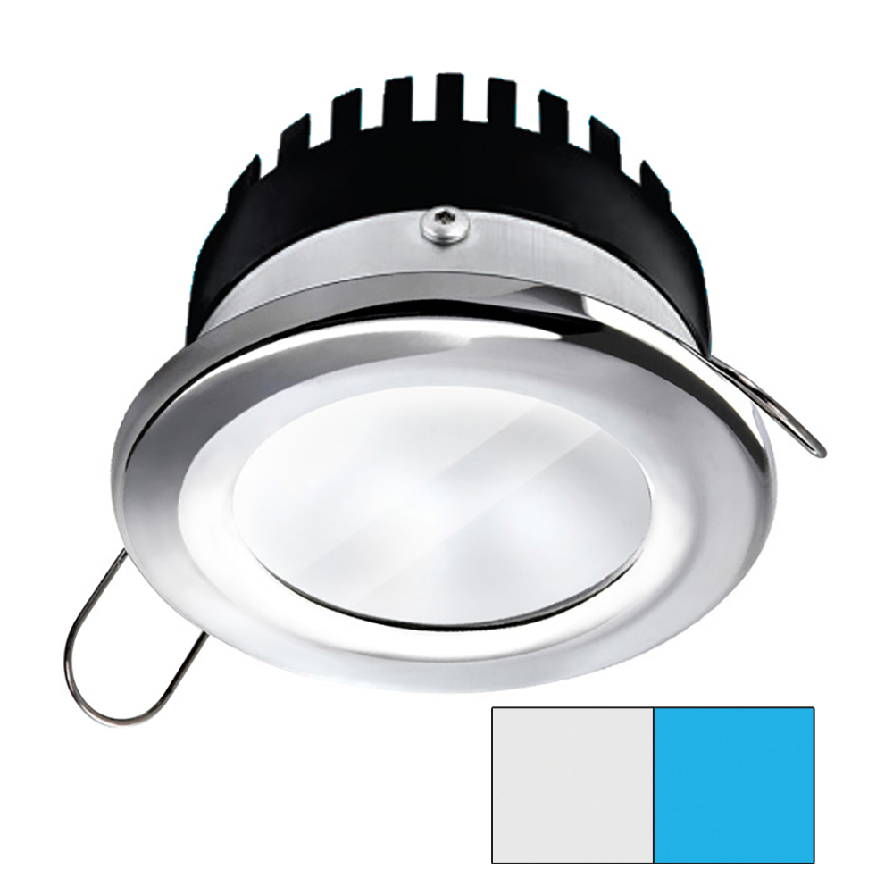 image for i2Systems Apeiron A506 6W Spring Mount Light – Round – Cool White & Blue – Polished Chrome Finish