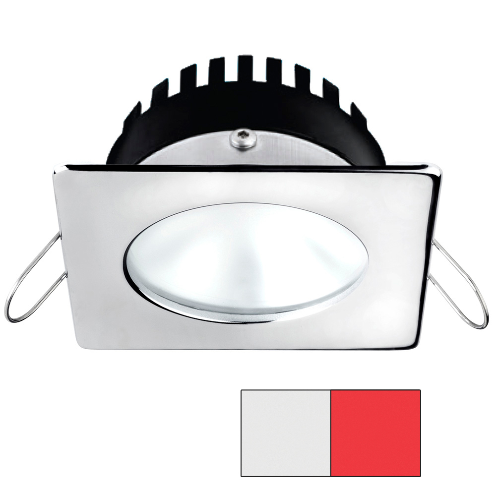image for i2Systems Apeiron A506 6W Spring Mount Light – Square/Round – Cool White & Red – Polished Chrome Finish