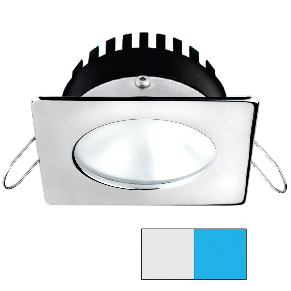image for i2Systems Apeiron A506 6W Spring Mount Light – Square/Round – Cool White & Blue – Polished Chrome Finish