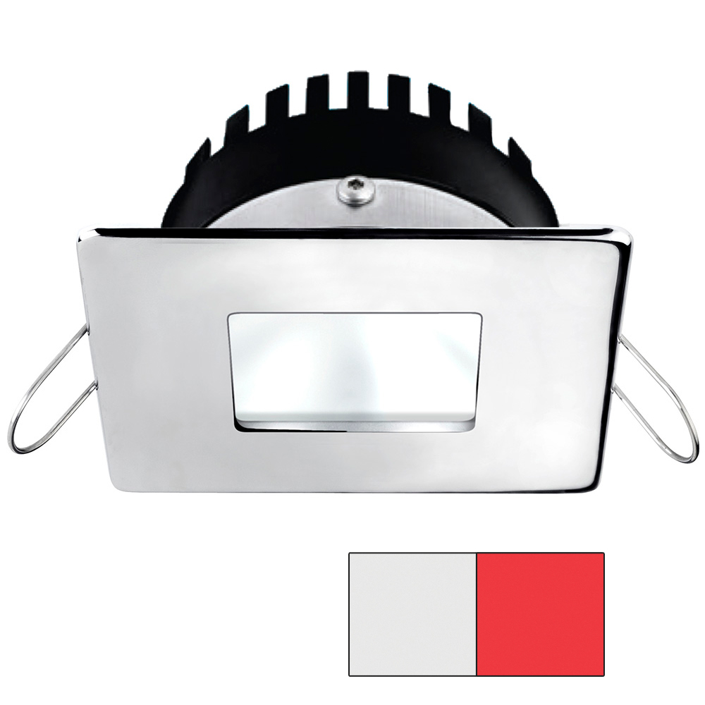 image for i2Systems Apeiron PRO A506 6W Spring Mount Light – Square/Square – Cool White & Red – Polished Chrome Finish