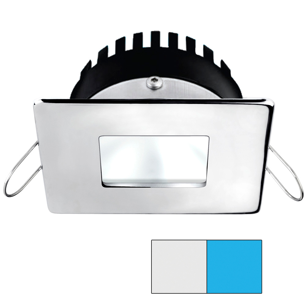 image for i2Systems Apeiron PRO A506 6W Spring Mount Light – Square/Square – Cool White & Blue – Polished Chrome Finish