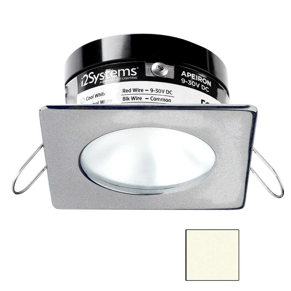 image for i2Systems Apeiron PRO A503 – 3W Spring Mount Light – Square/Round – Neutral White – Brushed Nickel Finish