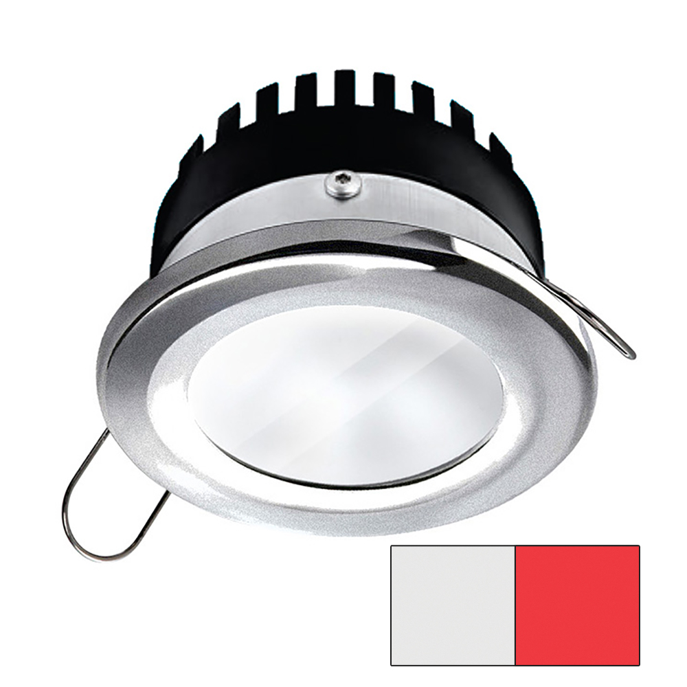 image for i2Systems Apeiron PRO A506 – 6W Spring Mount Light – Round – Cool White & Red – Brushed Nickel Finish