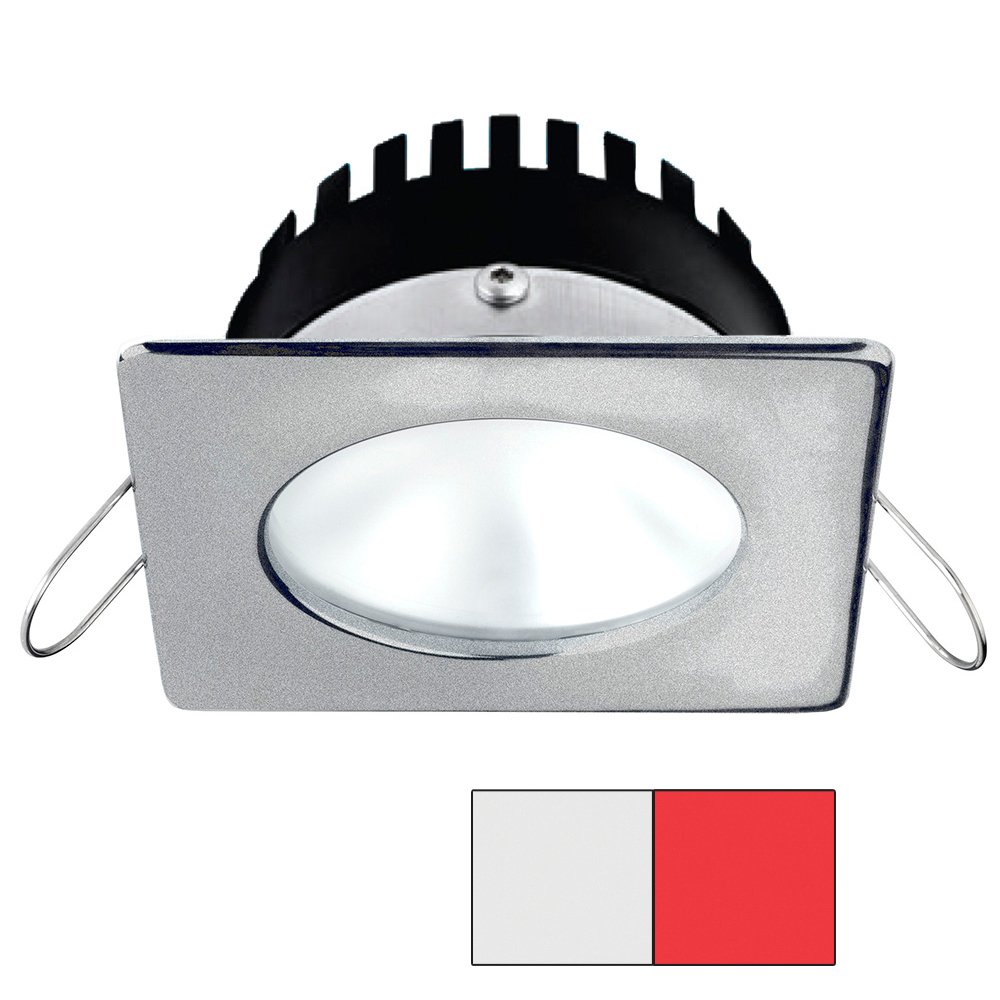 image for i2Systems Apeiron PRO A506 – 6W Spring Mount Light – Square/Round – Cool White & Red – Brushed Nickel Finish
