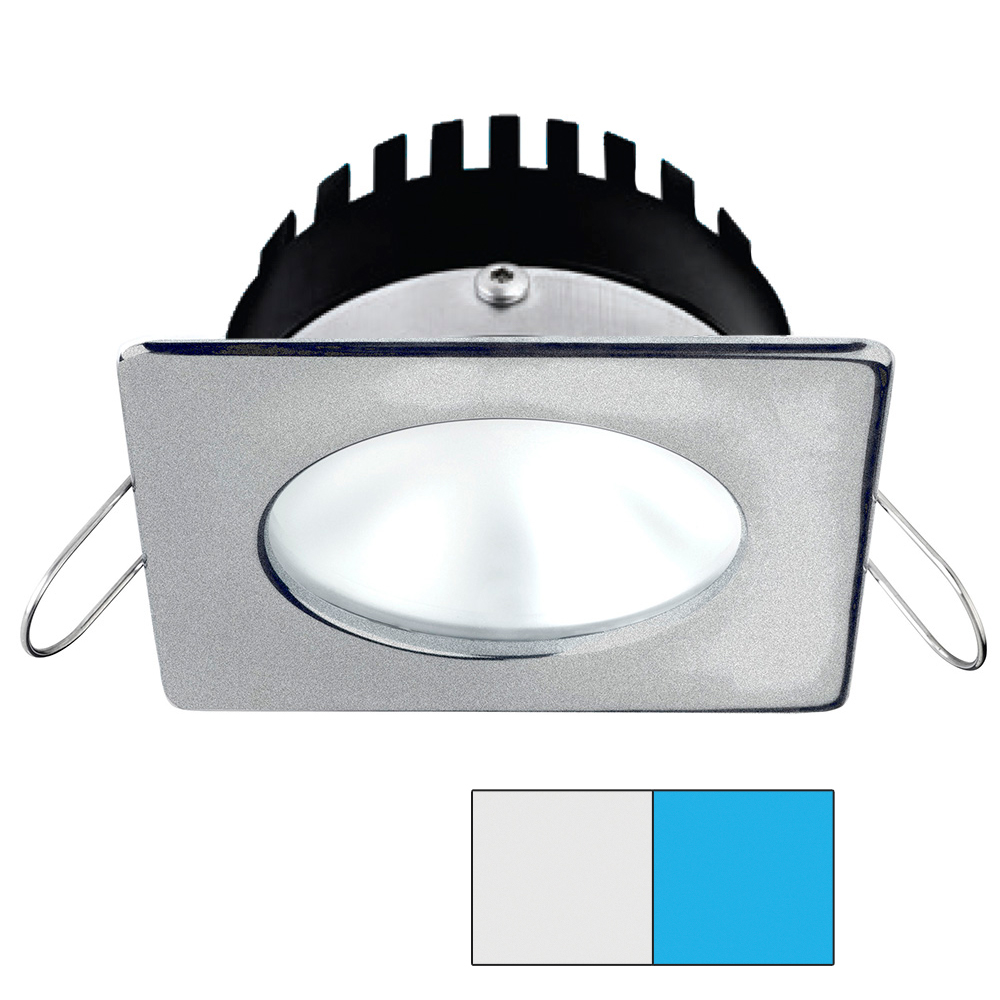 image for i2Systems Apeiron PRO A506 – 6W Spring Mount Light – Square/Round – Cool White & Blue – Brushed Nickel Finish