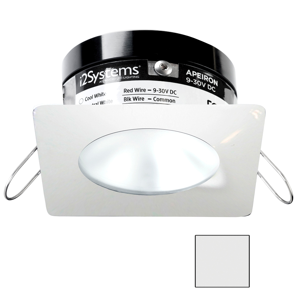 image for i2Systems Apeiron PRO A503 – 3W Spring Mount Light – Square/Round – Cool White – White Finish