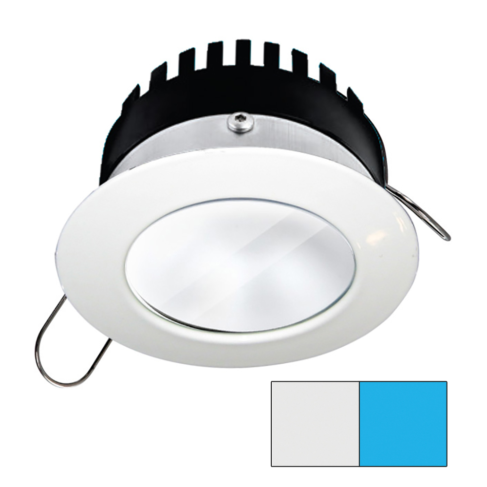 image for i2Systems Apeiron PRO A506 – 6W Spring Mount Light – Round – Cool White & Blue – White Finish