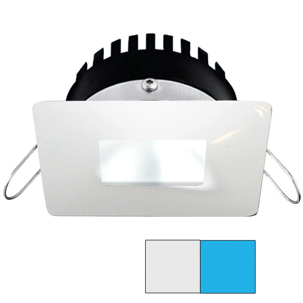 image for i2Systems Apeiron PRO A506 – 6W Spring Mount Light – Square/Square – Cool White & Blue – White Finish