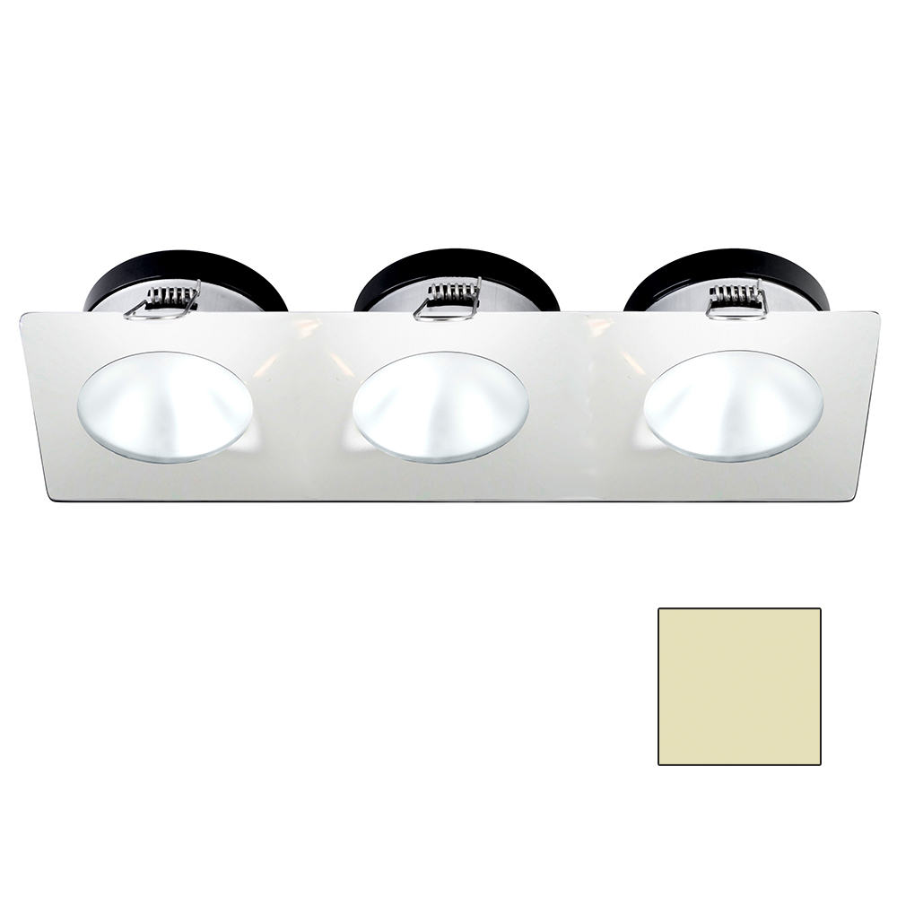 image for i2Systems Apeiron A1110Z – 4.5W Spring Mount Light – Triple Round – Warm White – White Finish