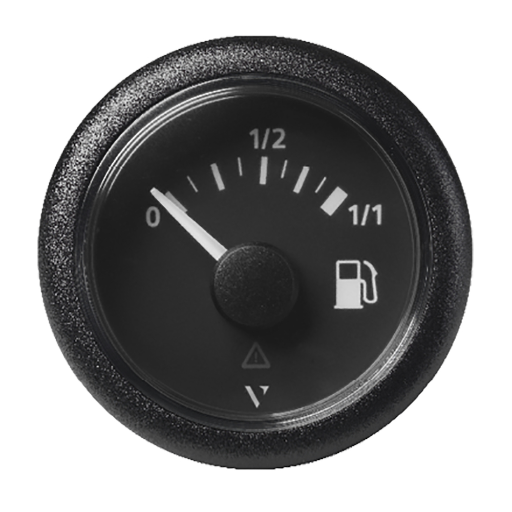 image for Veratron 52mm (2-1/16″) ViewLine Fuel Tank Level Gauge – 0 to 1/1 – Black Dial & Round Bezel